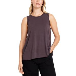 Camiseta sin Mangas para Mujer, Ligera, de Mezcla de Algodón, Transpirable, Cómoda, Informal, para Uso Diario, Verano - Product Image 2