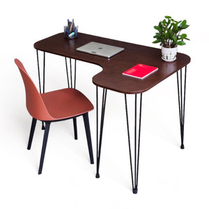 L-Shaped <b>Desk</b> (120x80cm) and Harmoor CB68197 Plastic Chair Combo Set for <b>Computer</b> Use - Product Image 1