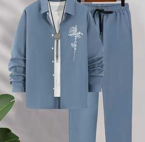 Conjunto Deportivo de Hombre de Alta Calidad, Sudadera con Capucha y Pantalones Deportivos, Corte Regular, Forrado, 100% Algodón Lavado - Product Image 3