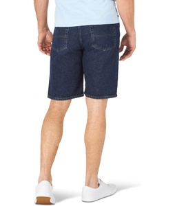 Pantalones cortos de gimnasio de mezclilla informales para hombre, de primera calidad, de Color sólido, con logotipo personalizado, con cremallera, antiarrugas, ecológicos, transpirables, de secado rápido - Product Image 6