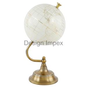 Soporte de globo minimalista giratorio, modelo de globo metálico pulido brillante alto, artículos de centro de mesa, suministros de decoración para el hogar y la Oficina - Product Image 2