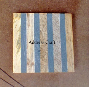 Dessous de verre décoratif minimaliste en bois naturel et résine pour maison de luxe hôtel restaurant vaisselle utiliser des tapis et des tampons - Product Image 4