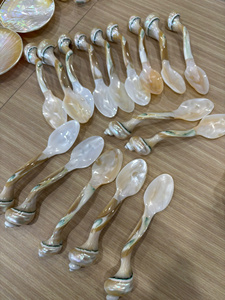 Cuchara de Concha Marina Hecha a Mano con Textura Orgánica, Ideal para Decoración de Mesa, Tiendas de Regalos y Exportación - Product Image 2