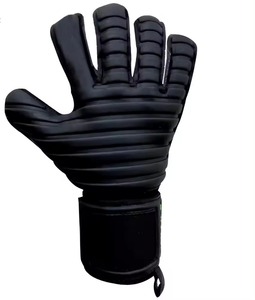 Guantes de portero de fútbol con estampado de logotipo profesional Guantes de portero de entrenamiento de cuero PU de alta calidad a la venta - Product Image 1