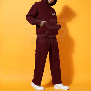 Ensemble de survêtement surdimensionné pour hommes à la mode avec coupe décontractée et taille élastique Survêtement surdimensionné confortable pour hommes - Product Image 3
