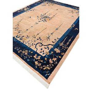 Tapis en laine noués à la main Pechino, motifs floraux et abstraits rouges et oranges pour la maison, le salon et la chambre - PAE-5424 - Product Image 2
