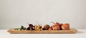 Bandeja Rectangular de Madera de Mango para Servir Ensaladas, Bandeja de Madera de Acacia para Servir en Fiestas y Restaurantes - Product Image 3