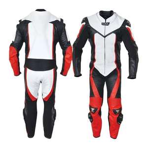 ชุดแข่งรถมอเตอร์ไซค์หนังแท้ ระบายอากาศ กันลม แห้งเร็ว ใช้ได้ทุกฤดู - Product Image 1