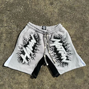 OEM Summer Casual <b>Basketball</b> Shorts 100% Cotton <b>5</b> Inches High Street Custom Logo Design XS <b>Size</b> Screen Printed Solid Pattern - Product Image 4