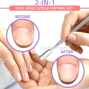 ที่ดันหนังกำพร้าเล็บมือเล็บเท้าแบบมืออาชีพ ทำจากสแตนเลส สำหรับทำเล็บมือและเล็บเท้า - Product Image 4