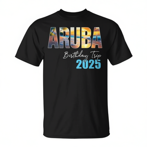 T-shirt Promozionale Personalizzabile per la Squadra di Viaggio di Compleanno su Aruba 2025 - Crociera e Vacanza - Product Image 2
