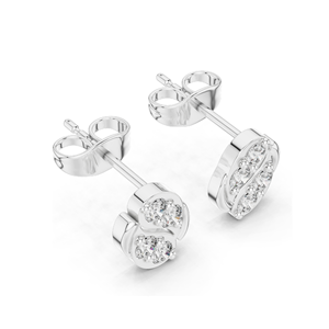 Boucles d'oreilles clous de créateur en diamant de laboratoire 0,32 CT, clarté VVS-VS EF, or 18 carats, 14 carats, 10 carats et argent 925, or rose, or jaune, or blanc - Product Image 5