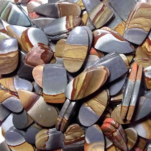 Paire de jaspe polygramme naturel Vente en gros directe de cabochon semi-précieux de la meilleure qualité Pierres précieuses en vrac d'Inde - Product Image 6