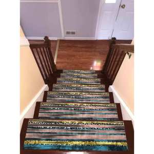 Tapis imprimé à motifs géométriques - Moderne, facile à nettoyer, lavable en machine, Gobelin - Product Image 2