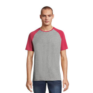 เสื้อยืดคอกลมทรงเข้ารูปสำหรับผู้ชายไซส์ใหญ่ คุณภาพสูง เป็นมิตรกับสิ่งแวดล้อม ดีไซน์สั่งทำได้ ใส่สบายในฤดูร้อน สีพื้น รุ่น BD แขนสั้น - Product Image 1