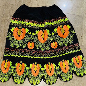 Jupe longue taille haute pour femme style insulaire, motif tribal polynésien, motif ethnique tribal, en coton, pour l'été - Product Image 3