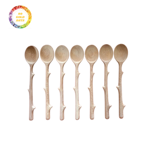 ช้อนครัวไม้ขนาดและรูปทรงต่างๆสำหรับทำอาหารและตกแต่งบ้านสำหรับแจกฟรี - Product Image 1