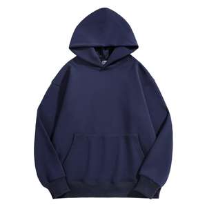 Sweat-shirts à capuche gris de qualité supérieure, streetwear, logo personnalisé, imprimé, molleton, épaules tombantes, lourds, surdimensionnés, pour hommes - Product Image 5