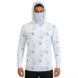 Camiseta de Pesca al por Mayor con Protección Solar UV, Capucha de Seda Helada con Cubierta Facial, Secado Rápido, Ligera, Sublimación, Top para Pesca con Señuelos, Personalizable - Product Image 2