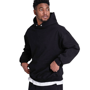 Otoño e Invierno nuevas mujeres hombres puro algodón Sudadera con capucha abrigo en blanco cuello sólido pulóver estilo tejido con capucha - Product Image 6