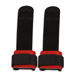 Poignées de sangle de gymnastique avec logo personnalisé Poignées en cuir néoprène avec 2 trous - Product Image 3