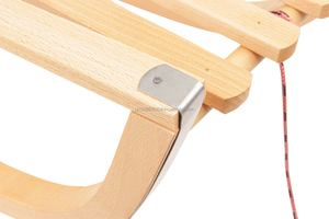 Vente en gros Traîneau traditionnel européen en bois de hêtre de 88cm Équipement de sports d'hiver de qualité supérieure avec dossier amovible pour tubes à neige - Product Image 6