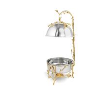 Plat à chafing en acier inoxydable et verre, pour buffets de nourriture, mariages, banquets, fêtes, équipement de restauration hôtelière