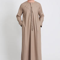 Qamis islamique pour homme en polyester de haute qualité, grande taille, style vintage saoudien, Jubbah de soirée, vente en gros