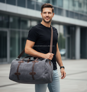 Sac à main de voyage en cuir pour homme, design classique, cuir de qualité supérieure durable, intérieur spacieux, parfait pour le travail, les voyages ou les sorties décontractées - Product Image 2
