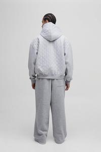 เสื้อฮู้ดดี้โอเวอร์ไซส์ผู้ชาย ผ้าฝ้ายฟลีซคุณภาพสูง 100%  โลโก้สั่งทำได้ สไตล์สตรีทแวร์ น้ำหนักเบา เหมาะสำหรับฤดูหนาว - Product Image 5