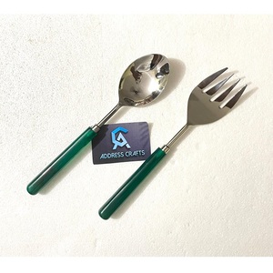 Luxury 304 Steel <b>Salad</b> Server Set With Resin Handle Designer <b>Salad</b> Spoon Fork Kitchenware Household Items <b>Salad</b> <b>Tools</b> Tableware - Product Image 5