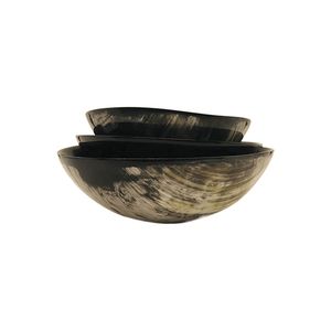 Vaisselle artisanale bol en corne pour ustensiles de cuisine bohème bol en corne profonde fait à la main avec une couleur naturelle en vente authentique unique et - Product Image 6