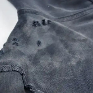 Sweat à capuche unisexe en coton mélangé, délavé à l'acide, polaire d'hiver, surdimensionné, tendance, look décontracté, texture lisse, haute qualité - Product Image 3