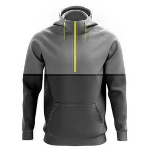 Sweat à capuche épais de haute qualité 330g pour homme, coupe décontractée avec cordons, en molleton 100% coton teint uni, style streetwear hiver - Product Image 3