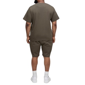Ensemble de sport d'été pour hommes en gros, séchage rapide, vêtements de sport, chemise et short respirants en coton, deux pièces, collection 2026 - Product Image 2