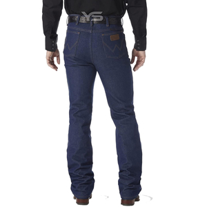 Pantalon en jean enduit taille haute coupe droite pour hommes grande taille style rue haute avec option multicolore - Product Image 3
