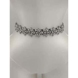 Cinturón de Novia Ajustable con Pedrería Negra Bridella BS269 para Bodas y Eventos Formales - Product Image 1