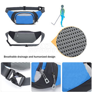 Riñonera cruzada de pecho de alta calidad con cierre de cremallera impermeable y ecológica para deportes y entrenamiento al aire libre - Product Image 3