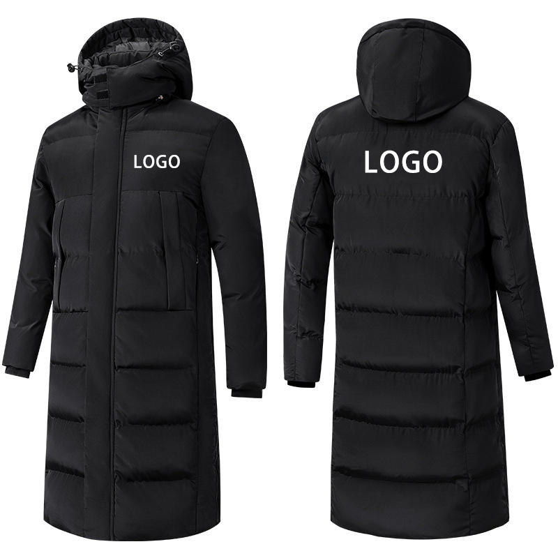 Power Punch Oem Custom Jacket Long Down Coats Soccer Coach Jacket Windbreaker Warm