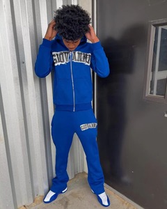 High-Quality Custom Tracksuit 2-Piece Set with <b>Zip</b>-<b>Up</b> <b>Jacket</b> & Joggers | 100% Cotton Zipper Track Suit for Men - Product Image 6