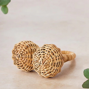 Juguetes de Instrumentos Tradicionales de Ratán Ecológico, Doble Sonajero, Hechos a Mano, para Bebés y Niños, Venta al por Mayor desde Vietnam - Product Image 4