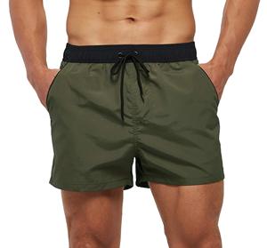 Traje de baño de playa para hombre de talla <span class=keywords><strong>XXL</strong></span>, pantalones cortos de secado rápido de Color sólido, estampado de malla, cintura en contraste, calzoncillos de llegada, Bikinis, ropa de playa - Product Image 1