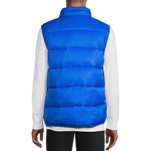 Chaleco acolchado para hombre con estampado de logotipo personalizado, novedad de 2025-26, chaleco acolchado de algodón con cremallera sin mangas para hombre - Product Image 3