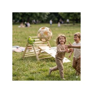 Juguete de Actividad para el Desarrollo Físico de Niños Pequeños, Pelota de Escalada Montessori de Mimbre Natural para Interiores - Product Image 3