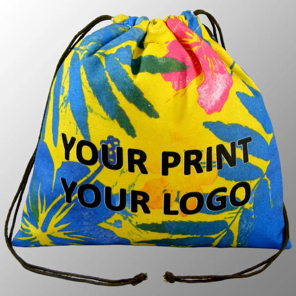 Borsa per la polvere con coulisse in tela stampata personalizzata a colori con coulisse confezione personalizzata con coulisse
