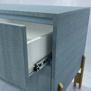 Cómoda Moderna Plegable y Extensible con Acabado Imitación Piel de Tiburón, Mesita de Noche, Cajonera Larga con 4 Cajones, Mueble Auxiliar para el Hogar - Product Image 6