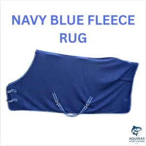 Navy Blue Winter Horse Rug with Cotton Filling Nylon Lining Polycotton Shell for Horse Comfort - Product Image 4