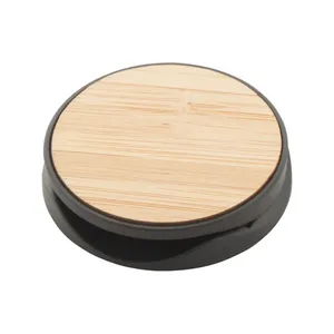 Porte-téléphone et porte-cartes en bambou personnalisé Bonabik pour la prise de notes - Product Image 1