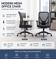 Chaise de bureau ergonomique personnalisée en maille avec fonction d'inclinaison réglable et dossier rembourré pour un confort de position assise prolongée
