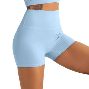 Shorts Deportivos de Cintura Alta para Mujer, Cómodos, de Verano, para Yoga, Estilo Ciclista, con Logotipo Personalizado, Elásticos en Cuatro Direcciones, Transpirables y de Secado Rápido - Product Image 1